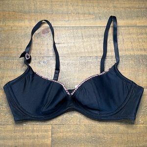 Victoria’s Secret Sexy Little Things Black Bra with Pink Jewels 36C